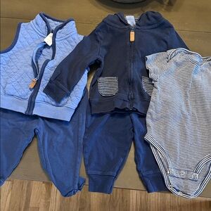 Carter's Blue and Navy Kids Matching Set